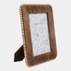 23213-02#5x7" Beaded Border Wood Photo Frame, Natural