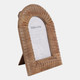 23214-01#4x6" Ribbed Wood Arch Photo Frame, Natural