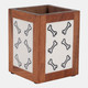 23226#4x3" Dog Bones Pencil Cup, Ivory/natural