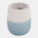 23230#5x4" 2-tone Pencil Cup, White/blue