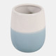 23230#5x4" 2-tone Pencil Cup, White/blue
