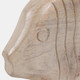 23240#8x7" Distressed Wood Fish On Base, White/natural