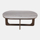 23260-01#45x25" Morchana Marble Top Coffee Table, Gray/brow