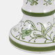 23291-02#12x4" Chinoiserie Taper & Pillar Holder, Green/wht