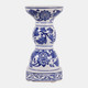 23293-02#8x4" Chinoiserie Taper & Pillar Holder, Blue/white