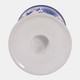 23295#6x4" Chinoiserie Taper & Pillar Holder, Blue/white