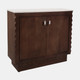 23311#34x29" 2-door Scallop Trim Cabinet, White/honey