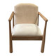 23314#36x25" Ribbed Arm Accent Chair, Ivory