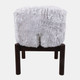 23315#35x29" Faux Fur Accent Chair, White