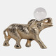 23318#9x6" Elephant W/ Acrylic Ball, Gold