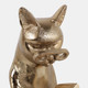 23319#8x4" Reading Kitty W/ Glasses, Gold