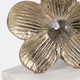 23320#S/2 11" Flower W/ Acrylic Orb Bookends, Gold/white