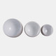 23328-02#S/3 9/12/14" Marbled Finish Round Metal Planters, 