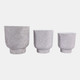 23333-01#S/3 9/10/11" Marbled Finish Planters, Ivory