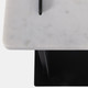 23342#23x12" Modern Square Top Accent Table, White/black
