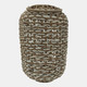 23353-01#17x12" Raffia Woven Lantern, Natural
