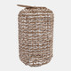 23353-02#21x13" Raffia Woven Lantern, Natural