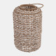 23353-02#21x13" Raffia Woven Lantern, Natural