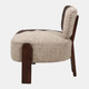 23372#27x26" Textured Accent Chair, Brown/ivory