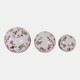 23347#S/3 4/5/6" Birds & Blooms Orbs, Brown/white