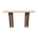 EV23376#54" Montock Wood And Travertine Console Table, Kd