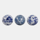 23399#S/3 5" Assorted Chinoiserie Orbs, Blue/white