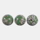 23400#S/3 5" Assorted Chinoiserie Orbs, Green/white