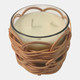 80569#4" 18 Oz Jasmine Boho Woven Candle, Natural
