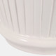 23402#S/3 7/9/12" Ribbed Planters, White