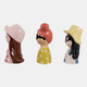 23407#S/3 9" Colorful Girl Figures, Multi