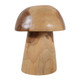 EV23432-01#11" Harvey Small Carved Wood Teak Mushroom