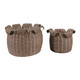 EV23438#S/2 10/12" Flora Rattan Baskets