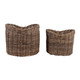 EV23441#S/2 14/16' Peleda Rattan Baskets