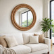 EV23462#37" Ula Banana Leaf Woven Wall Mirror