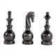 EV23487-02#S/3 9" Maddley Metal Chess Statuary