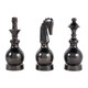 EV23487-02#S/3 9" Maddley Metal Chess Statuary