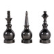 EV23487-02#S/3 9" Maddley Metal Chess Statuary