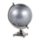 EV23490#12" Rinnar Black And Silver Metal Globe