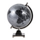 EV23490#12" Rinnar Black And Silver Metal Globe