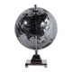 EV23490#12" Rinnar Black And Silver Metal Globe