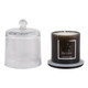 EV80586-01#5" 6oz Noir Oud And Tobacco Glass Cloche Candle