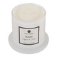 EV80586-02#5" 6oz Blanc Saffron & Suede Glass Cloche Candle 