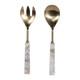 EV23515-01#S/2 11" Sebring Mother Of Pearl Salad Utensil Set 