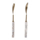EV23515-01#S/2 11" Sebring Mother Of Pearl Salad Utensil Set 