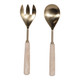 EV23525-01#S/2 11" Sheffield Travertine Salad Utensil Set 