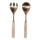 EV23525-01#S/2 11" Sheffield Travertine Salad Utensil Set 
