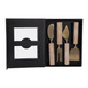 EV23526#S/4 4" Sheffield Travertine Cheese Knife Set 