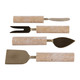 EV23526#S/4 4" Sheffield Travertine Cheese Knife Set 