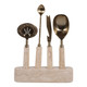 EV23527#S/4 12" Sheffield Travertine Bar Tool Set 