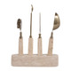 EV23527#S/4 12" Sheffield Travertine Bar Tool Set 